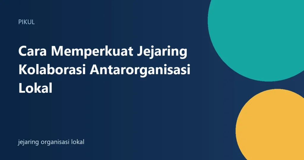 jejaring organisasi lokal